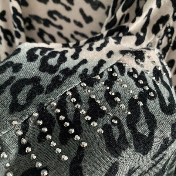 Daytrip leopard gradient cardigan, tan green - Picture 5 of 9